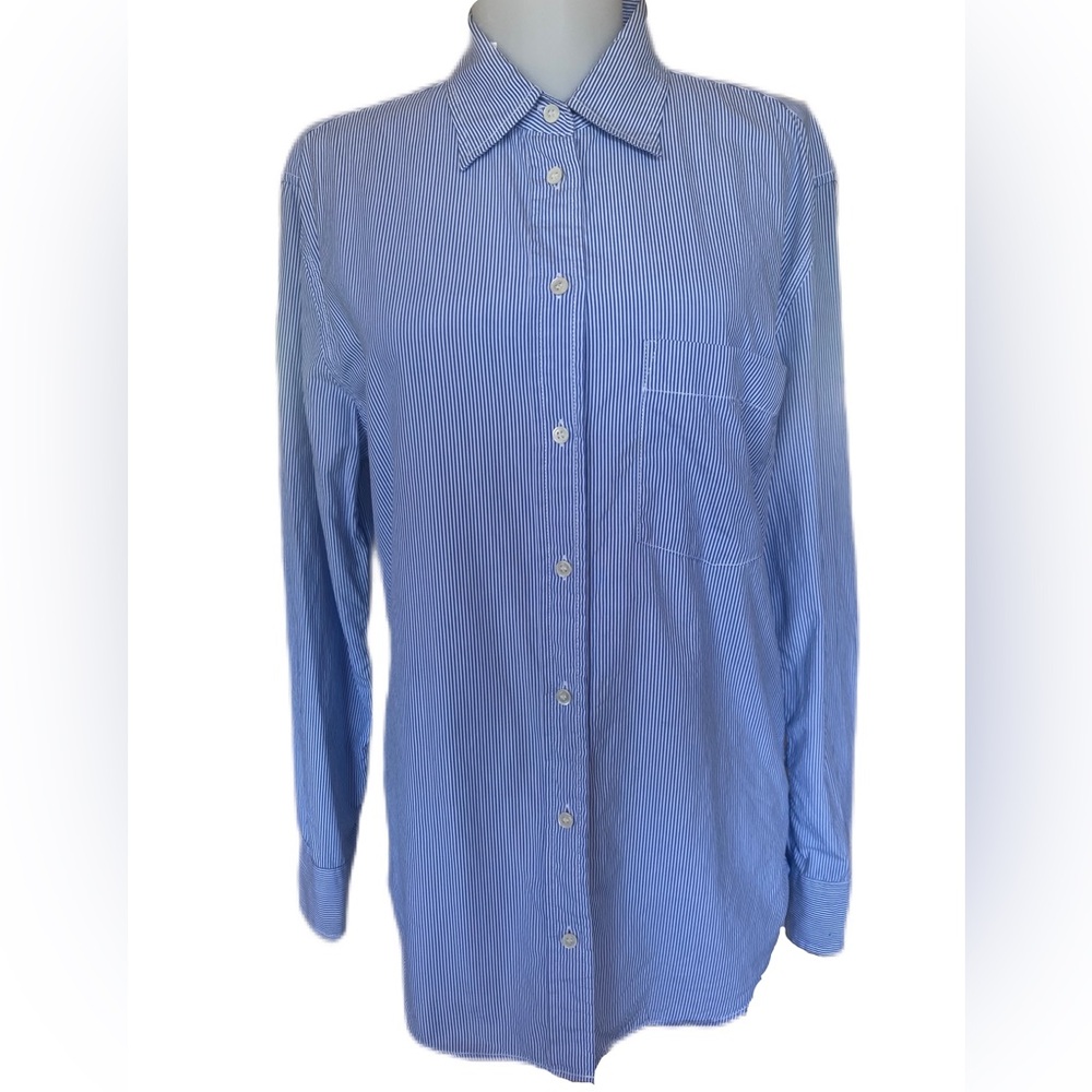 J.CREW Pinstripe Long Sleeve Button Down